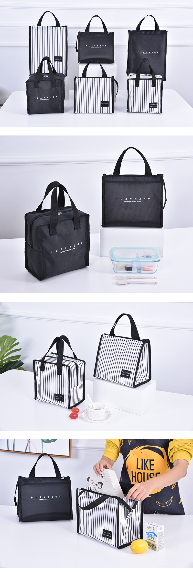 Bolso de almuerzo con aislamiento t&eacute;rmico de poli&eacute;ster port&aacute;til