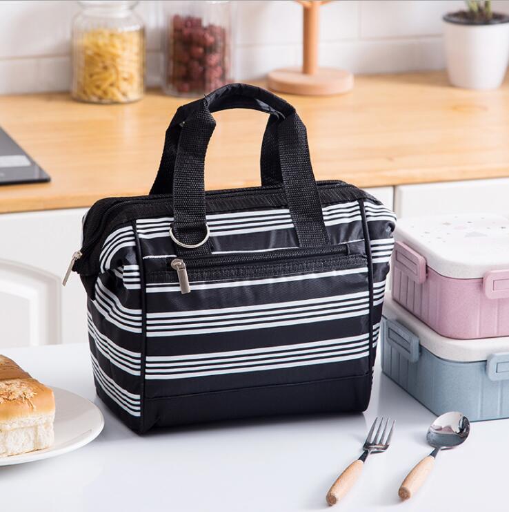 Bolso termal portátil del almuerzo del aislamiento del bolso del refrigerador del nilón para las mujeres