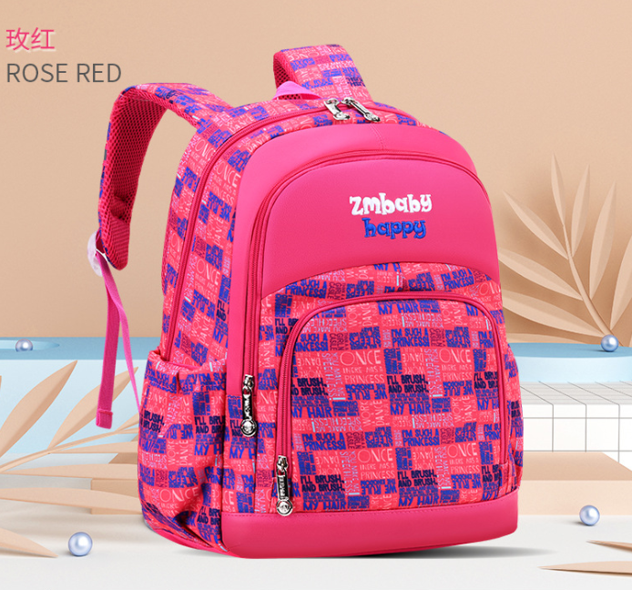 Color rosado de la bolsa de mochila para ni&ntilde;os de moda para la escuela