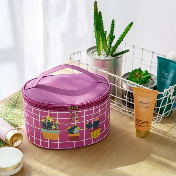 bolsa de maquillaje p&uacute;rpura PU