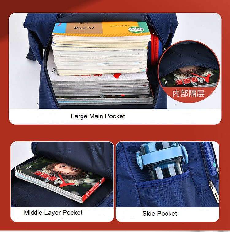 Estructura de bolsillo del fabricante de mochila CAPACA DE ESCUELA DE ESTUDIANTES Custom para adolescentes