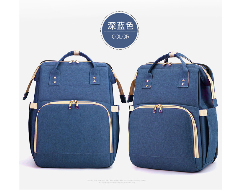 Mochila azul de la bolsa de pa&ntilde;ales