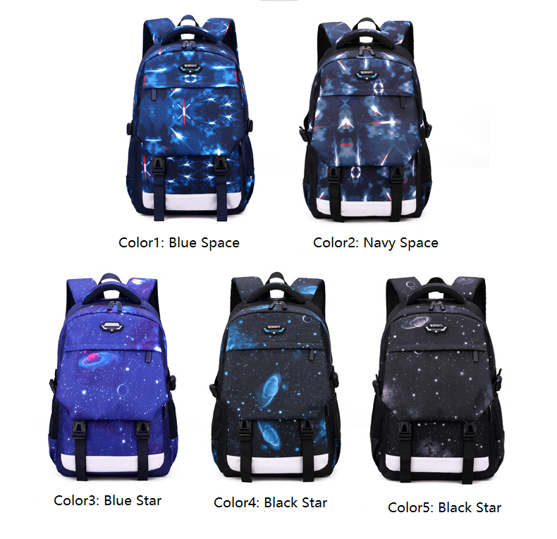 Colores del conjunto de la bolsa de escuela