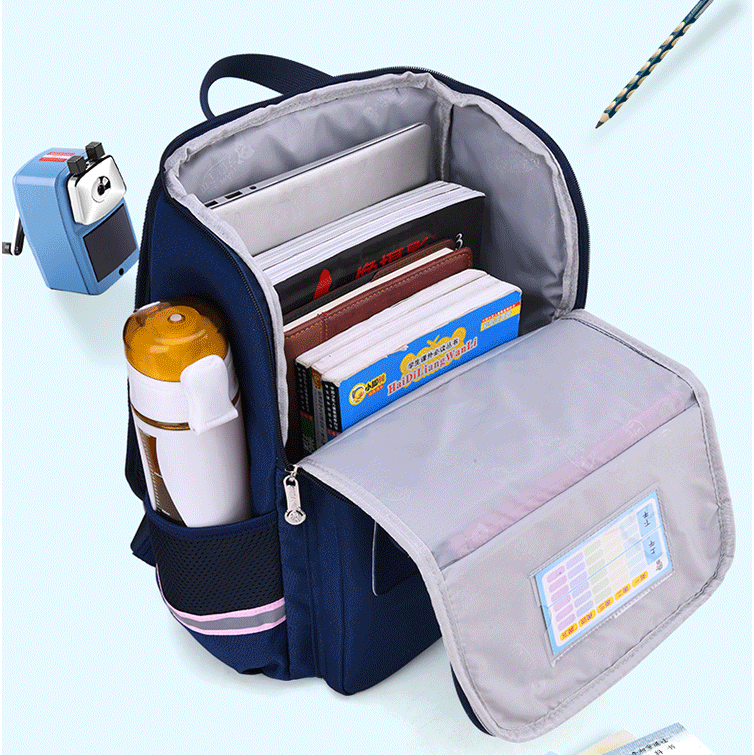 Vista de apertura de Kids Schoolbag Satchel para la escuela