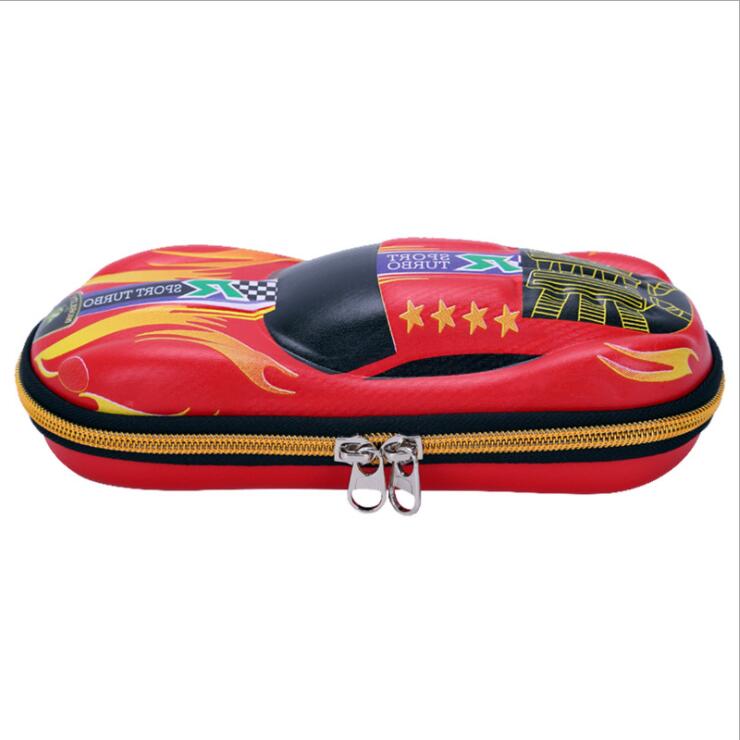 Dise&ntilde;o de coche rojo EVA 3D Caja de l&aacute;piz para ni&ntilde;os