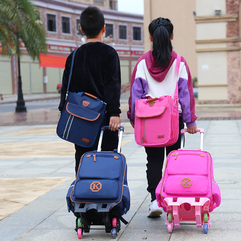 Modelo Show of Kids Rolling School Backpack Bag para la escuela primaria