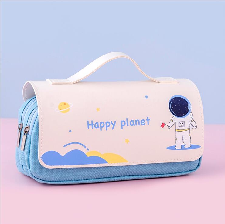 Color azul cielo de la bolsa de l&aacute;piz para ni&ntilde;as y ni&ntilde;os estudiantes