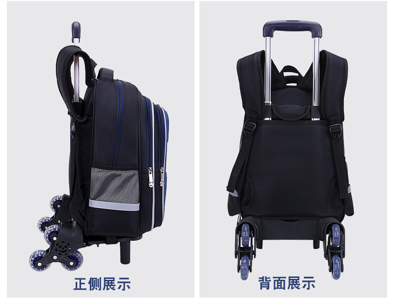 Modelo de visualizaci&oacute;n de la bolsa de la escuela de ruedas para estudiantes para ni&ntilde;os.