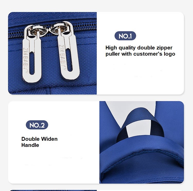 Doble cremallera del fabricante de mochilas Capacas de la escuela de estudiantes personalizadas para adolescentes