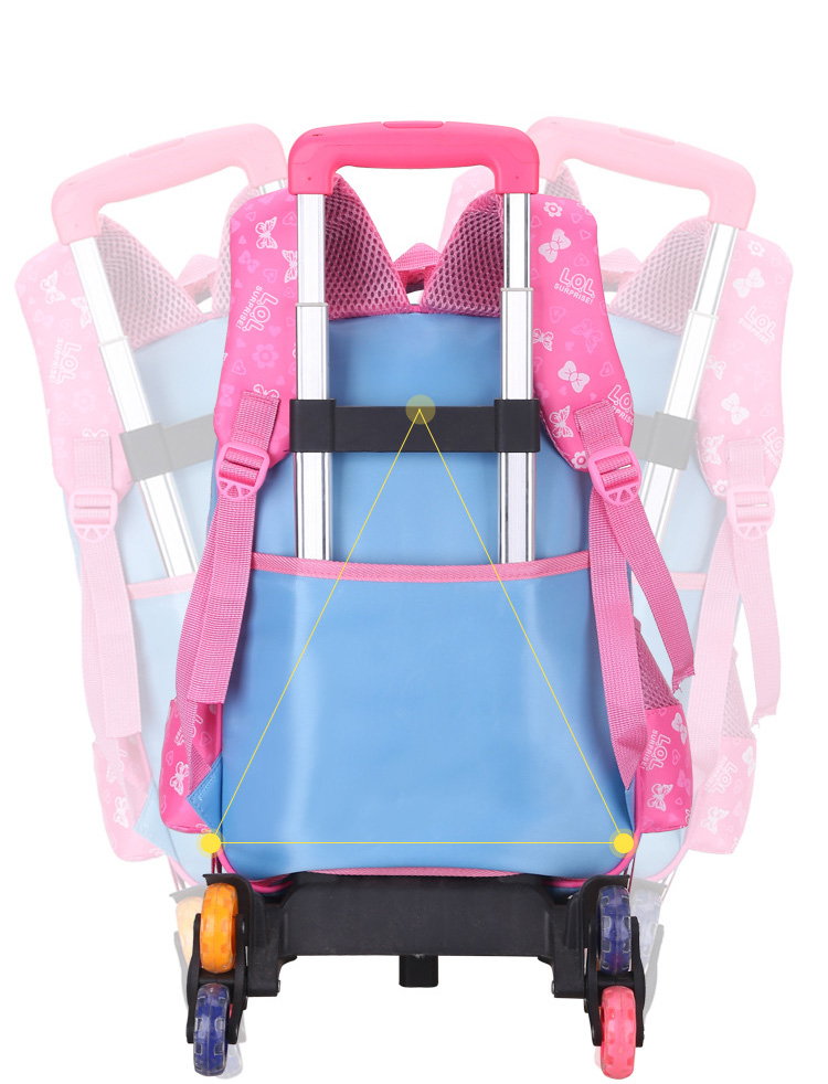 Conjunto de bolsas escolares de carretilla trasera