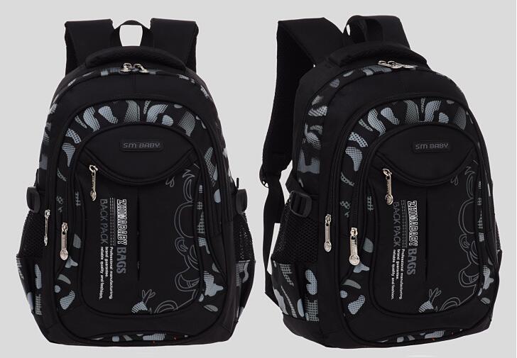 Mochila escolar gris