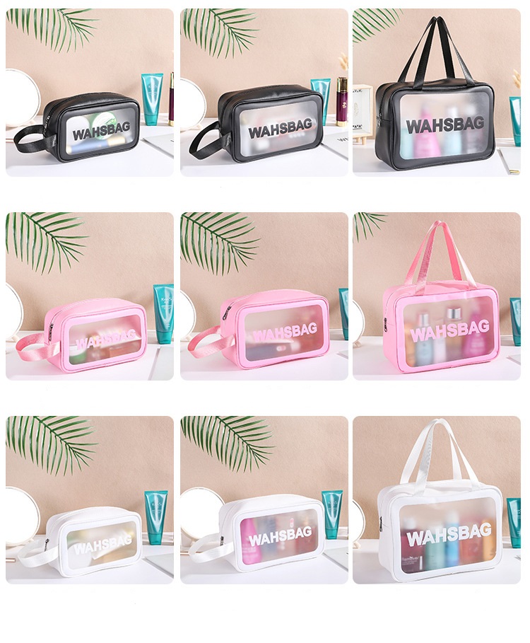 Show de tama&ntilde;o de la bolsa cosm&eacute;tica de las mujeres PVC