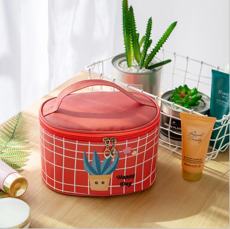 Bolsa de maquillaje rojo de PU