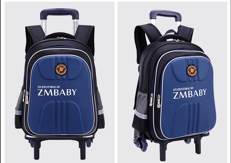 Modelo de visualizaci&oacute;n de la bolsa de la escuela con ruedas del estudiante