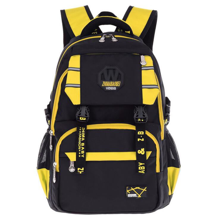 Mochila exterior amarilla de peso ligero para la universidad