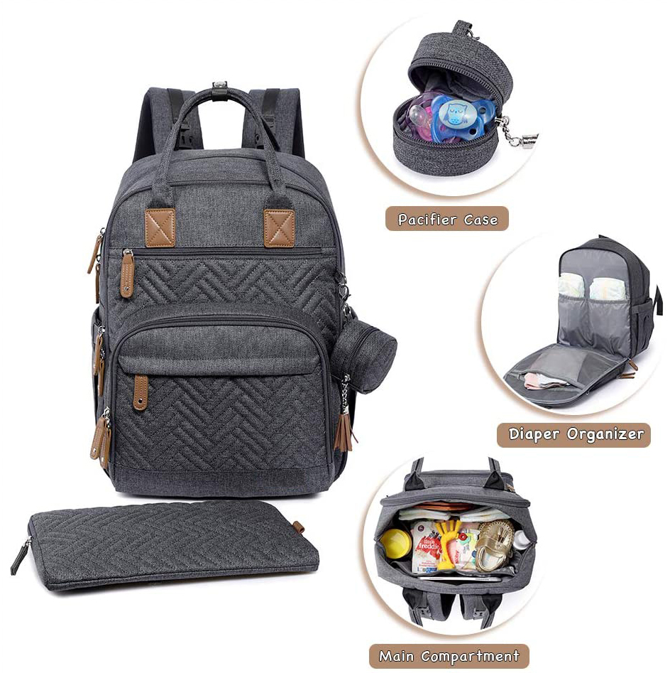 Mochila de pa&ntilde;ales con la estaci&oacute;n de cambio de pa&ntilde;ales.