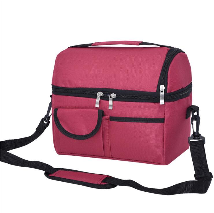 bolsa de almuerzo t&eacute;rmico rosado