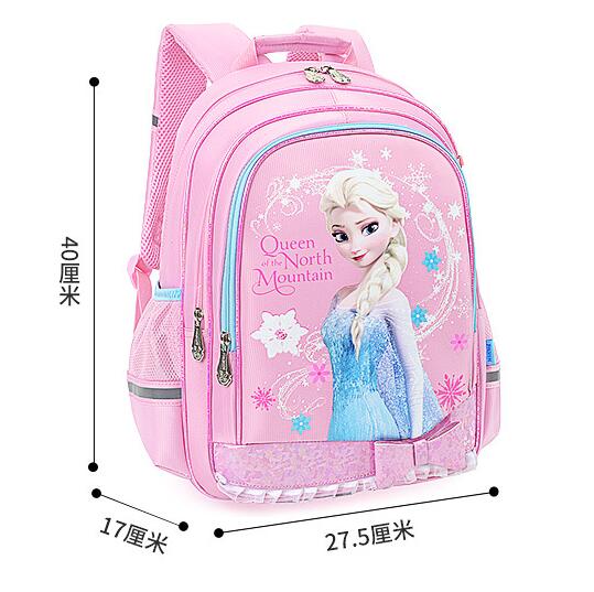 Tama&ntilde;o de la mochila de la bolsa de la escuela congelada de Disney para las ni&ntilde;as