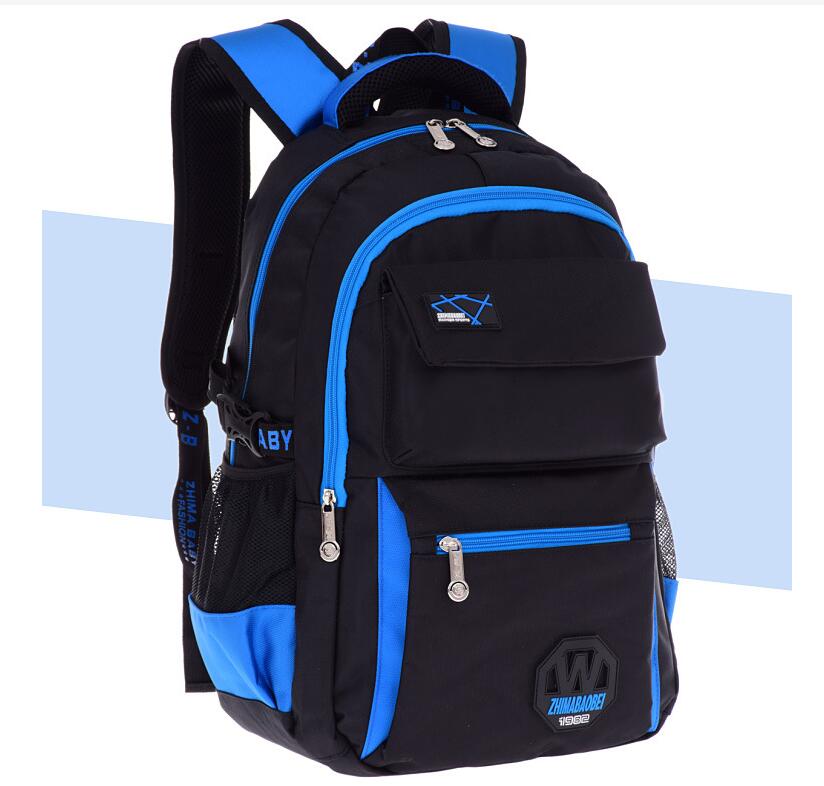 Mochila de la bolsa de la escuela del adolescente del color azul para la escuela secundaria
