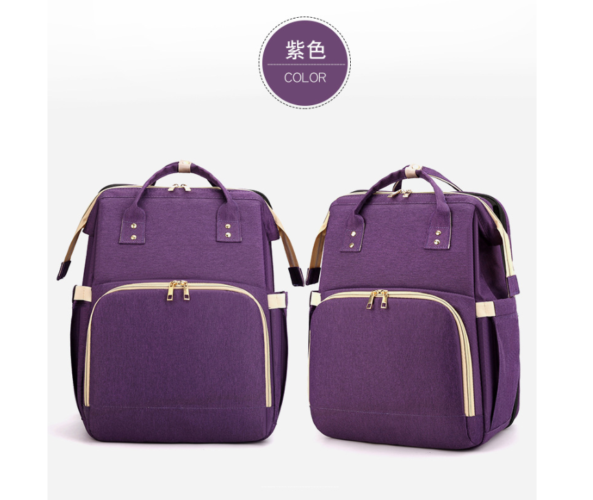 Mochila p&uacute;rpura del pa&ntilde;al